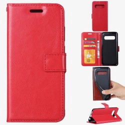 Galaxy S10e - Etui-Portefeuille-Rouge