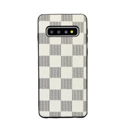 Galaxy S10 5G - Coque-Carrés-Blanc