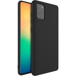 Galaxy A71-Coque silicone opaque noir