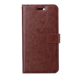 Galaxy A71-Etui portefeuille-Brun