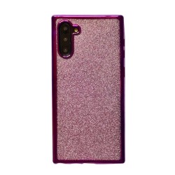 Note10 - Coque silicone-brillant violet