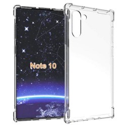 Note10-Coque silicone-transparente-coin