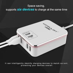 Chargeur Multiple-Prise Sextuple Usb-Rapide