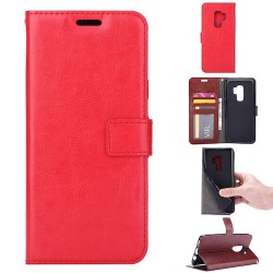 Galaxy S9-Etui portefeuille-Rouge