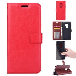 Galaxy S9plus-Etui prortefeuille-Rouge