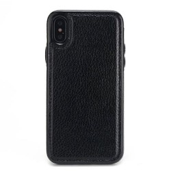 Iphone XR - Coque-Effet cuir-Noir
