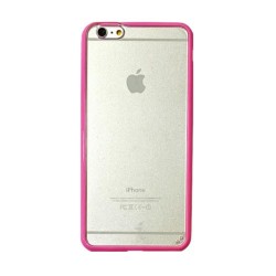 IPhone 6plus - 6Splus - Coque-Transparent-Bord rose