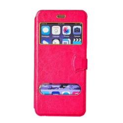 Iphone 6plus - 6Splus - Etui-Fenêtre-Fuchsia