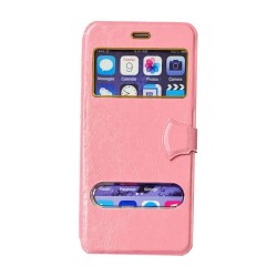 Iphone 6plus - 6Splus - Etui-Fenêtre-Rose