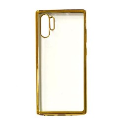 Galaxy Note 10 Plus - Coque-transparente-bord doré