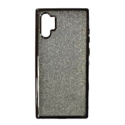 Galaxy note 10 Plus - Coque silicone-brillant noir