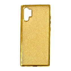 Galaxy note 10 Plus - Coque silicone-brillant doré