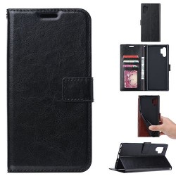 Galaxy note 10 plus - Etui portefeuille-Noir