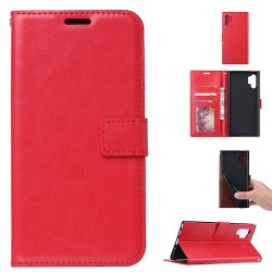 Galaxy note 10 plus - Etui portefeuille-Rouge
