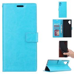 Galaxy note 10 plus - Etui portefeuille-Bleu