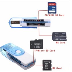 4en1-Adaptateur Usb2.0- SD-TF-M2-MS