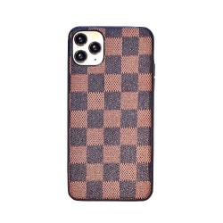 Iphone 13 - Coque carrés brun