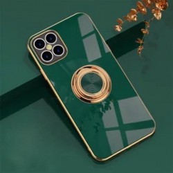 Iphone 13 - Coque silicone-anneau-vert