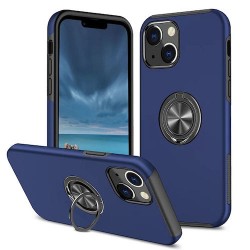 Iphone 13 Pro Max - Coque anti choc-anneau-Bleu marine