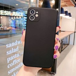 IPhone 13 Mini - Coque silicone-caméra-Noir