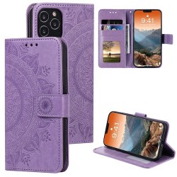 Iphone 13 - Etui Broderie-Mauve