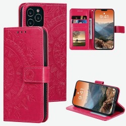 Iphone 13 - Etui Broderie-fuchsia