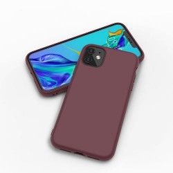 Iphone 12 mini - Coque silicone bordeau