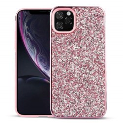 Iphone 11 - Coque-Anti choc-Strass-Rose