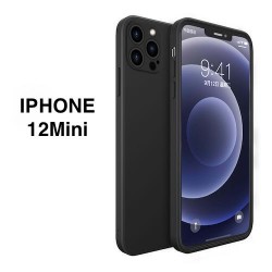 IPhone 12 mini - Coque silicone-Caméra-Noir