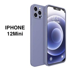 IPhone 12 mini  - Coque silicone-Caméra-Mauve