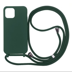 Iphone 13 Pro - Coque silicone-Cordon-Vert