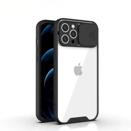 Coque-protection arrière iPhone 13 Pro - Silicone-Caméra-Noir