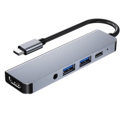 5 en 1 - USBC vers HDMI + Adaptateur USB3.0 - Port...