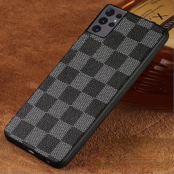 Galaxy S21 Plus 5G - Coque carrés - Noir et gris