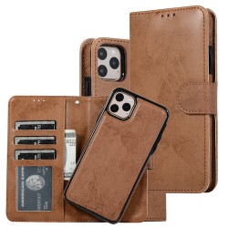 Iphone 13 - Etui Folio Coque magnétique - Brun