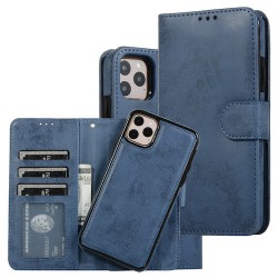 Iphone 13 - Etui Folio Coque magnétique - Bleu marine