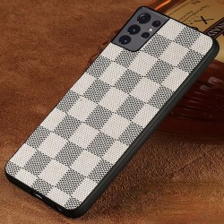 Galaxy S22 Plus- Coque-Carrés-Blanc