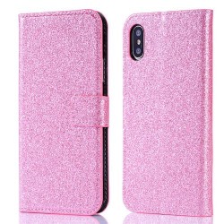 Iphone XR - Etui-Brillant-Rose