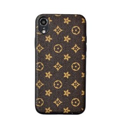 Iphone X - XS - Coque-Fleurs-Brun