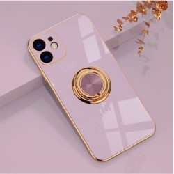 Iphone 14 Pro Max - Coque silicone-anneau-Mauve