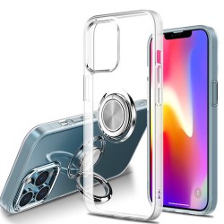 Iphone 14 Plus -  Coque silicone-anneau-Transparent