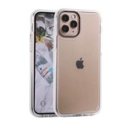 Iphone 11 Pro - Coque transparente-Contour blanc