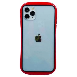 Iphone 11 Pro - Coque transparente-Bumper rouge