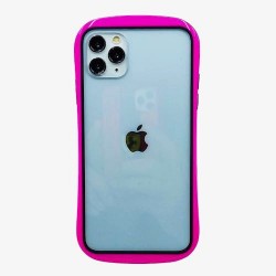 Iphone 11 Pro - Coque transparente-Bumper fuchsia