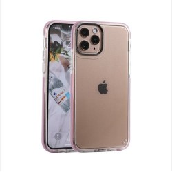 Iphone 11 Pro - Coque transparente-Contour rose