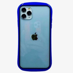 Iphone 11 - Coque-transparente-Bord bleu