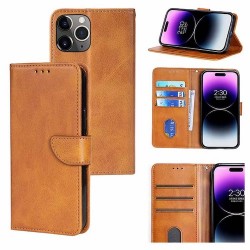 IPhone 15 Pro Max - Etui portefeuille-Camel