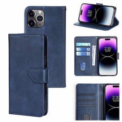 IPhone 15 Pro - Etui portefeuille-Bleu marine