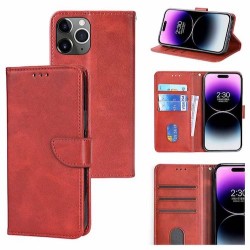 Iphone 15 Pro - Etui portefeuille-Rouge