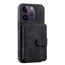 Iphone 14 Pro - Coque compartiment cartes-Noir